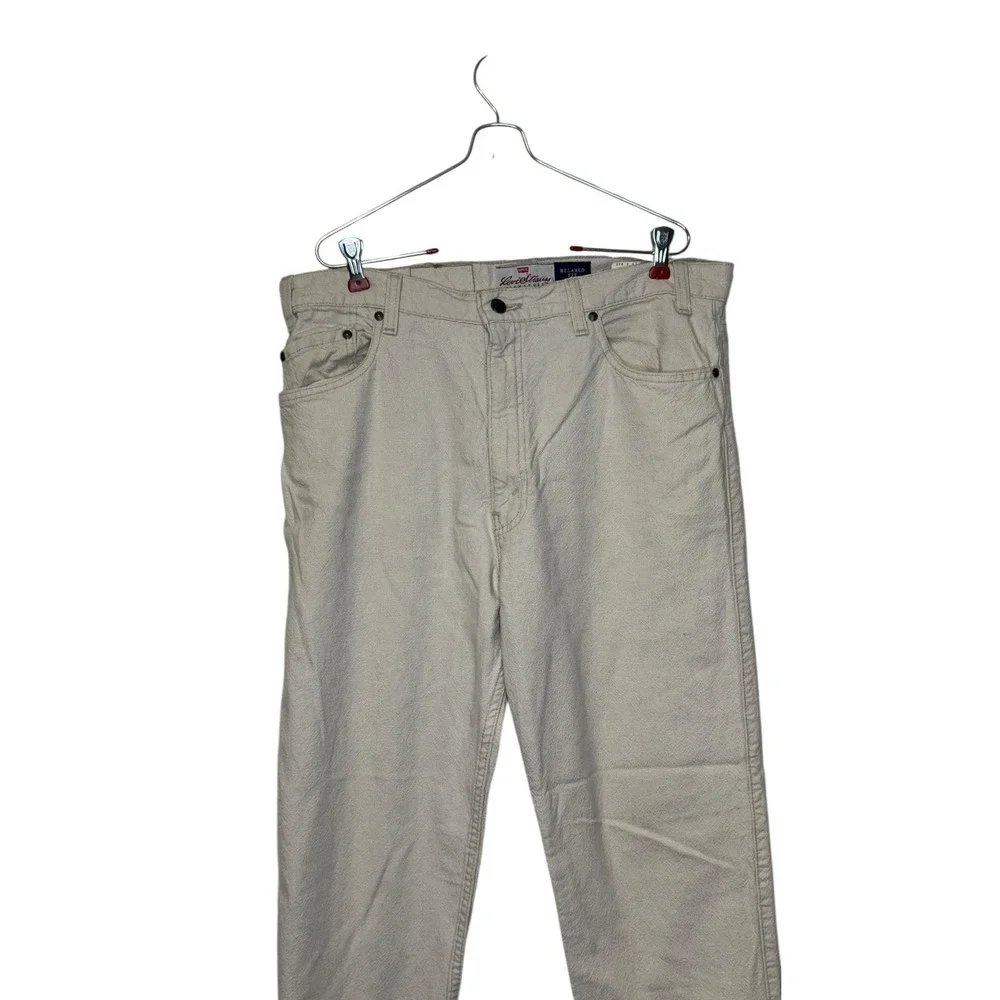 Levi's Mens Jeans‎ Signature 540 Relaxed Fit High-Rise Cotton Cream Size 36X32